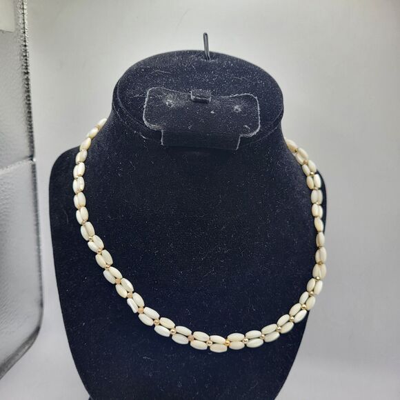 Vintage Dainty Minimalist Tiger's Eye with Braided Chain Beaded 17in - Picture 2 of 4